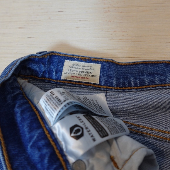 Levi’s Premium 501® S Skinny Jeans Men’s 32x30 Blue Denim Button Fly - Picture 6 of 7